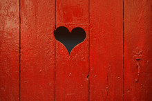 Coeur Dans Une Porte En Bois
