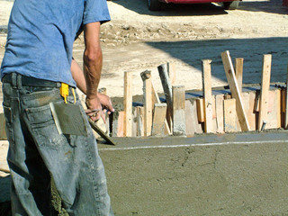 Wall Mural - cement, concrete, trowel