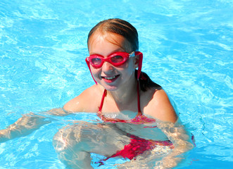 girl swimming