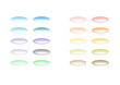 web buttons - 3d - pastel ellipses