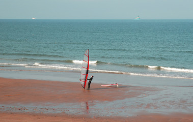 windsurfer at the beach