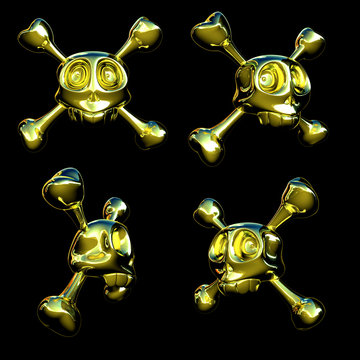 golden skulls