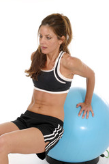 woman working out on exercise ball 7