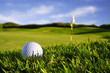 Leinwandbild Motiv golfball on course