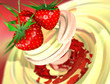 strawberry in a cream