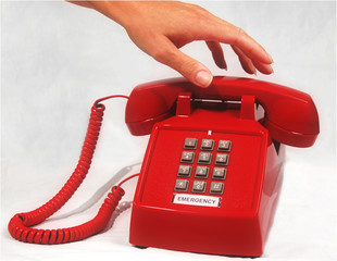 red emergency phone