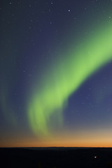 Wall Mural - northern lights over twilight zone