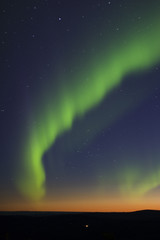 Wall Mural - northern lights over twilight
