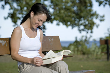 student reading