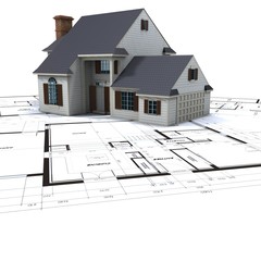 Aufkleber - house us model plan