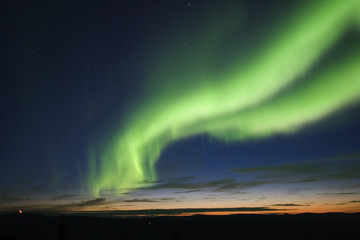 Wall Mural - twilight with auroral arc