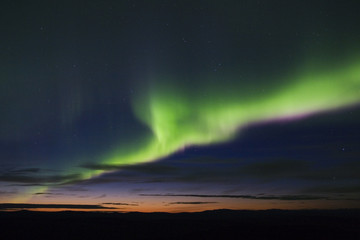 Wall Mural - colorful aurora display