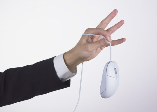 main et souris informatique