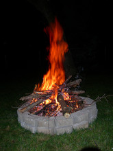 Fire Pit With Logs