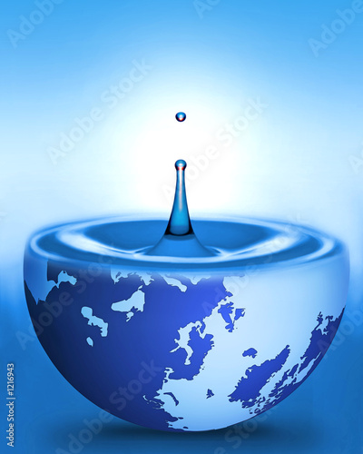 Plakat na zamówienie world in water drop