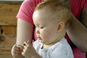 child with candy