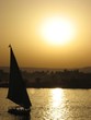 Leinwanddruck Bild egypte (nil) - coucher de soleil