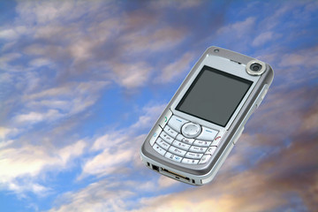 mobile phone on sky