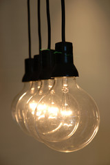 Wall Mural - row of light bulb