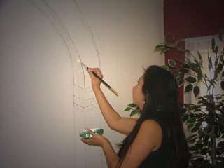 beginning wall mural