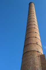 chimney / smoke stack at abandoned factory site