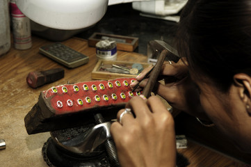 Wall Mural - thailand, chiang mai: jewel maker