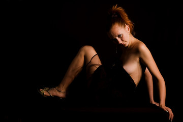 classical naked young redhead girl