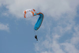 paraglider throwing reserve parachute