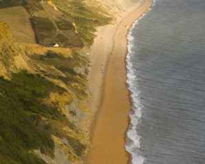 Sticker - beach, sea, shore, coast, arial, cliff, water