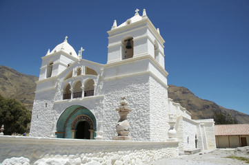 white church in the peru