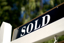 Sold Sign In Front Of House Or Condo