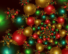 Infinite Christmas Balls - Fractal Image