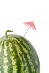 Poster - watermelon and an umbrella