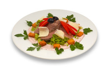 Veal Salad With Vegetables And Parmesan