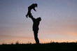 © Pavel Losevsky - silhouette father with child