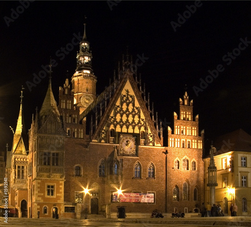 Naklejka - mata magnetyczna na lodówkę poland wroclaw town hall