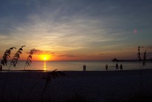 Sunset Activity At The Beach
