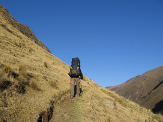 Wall Mural - backpacking in the cordilleras