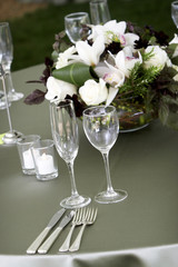 Wall Mural - table setting for a catered event or wedding