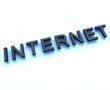 internet 3d sign