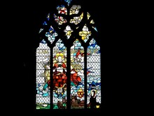 ステンドグラス 夜の街並みとサンタのおっとと…。 Amazon.co.jp