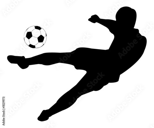 Naklejka - mata magnetyczna na lodówkę soccer silhouettes