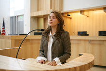 Woman Testifying