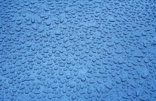Water Droplets On A Steel Surface