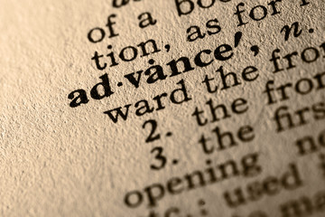 the word advance