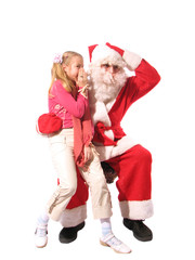 Wall Mural - santa and a girl