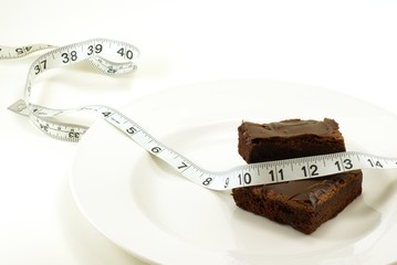 Wall Mural - brownie with measuring tape