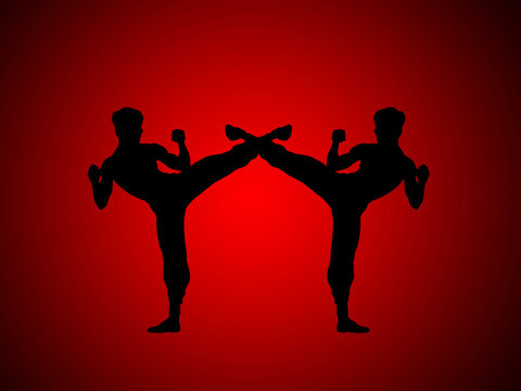 abstract graphic art , kung fu
