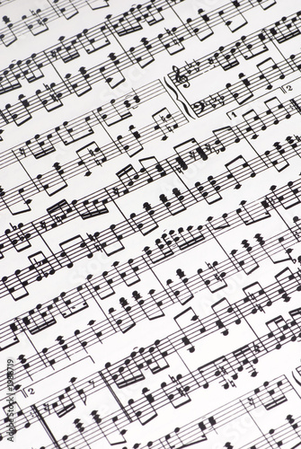 Obraz na PCV musical score
