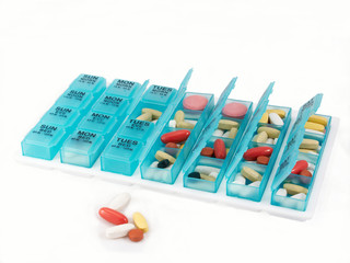 pill organizer, wide view